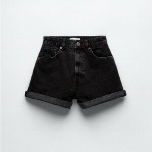 Mom fit denim shorts